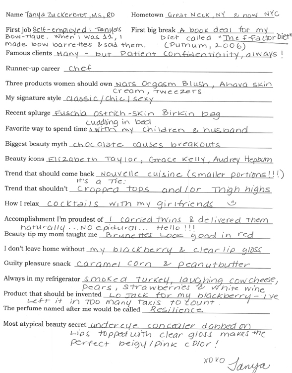 Tayna Zuckerbrot Survey